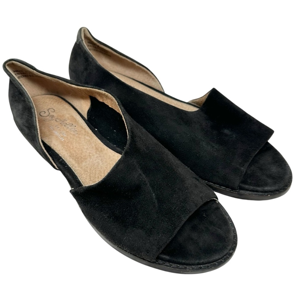 Seychelles Footwear Passport Shoes Womens Black Suede Leather Flats 7.5